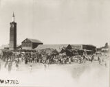 Market place and automobiles belonging to General Harbord and party. Diarbekir, Turkey